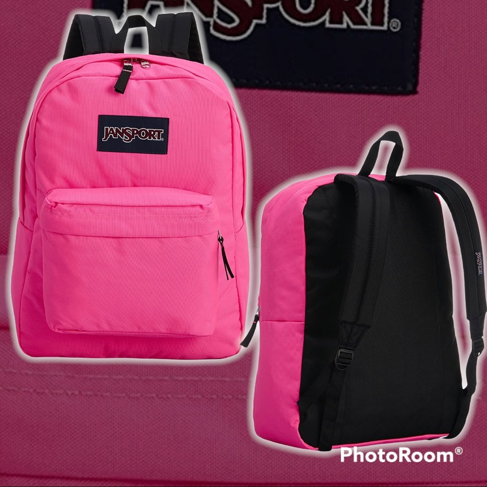 JanSport T501 Superbreak Backpack - Fluorescent Pink